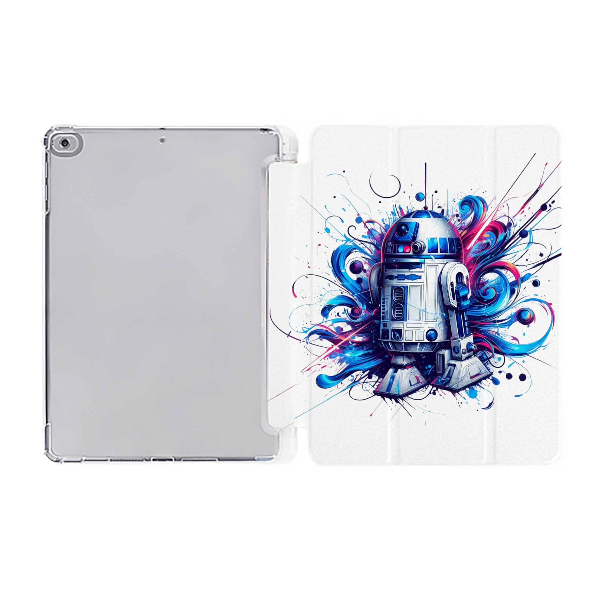 （画像用） スター・ウォーズ Star Wars IPad ケース ペン収納付き 三つ折りスタンド PUレザー×シリコン 対応機種9.5/10.5/10.9インチ